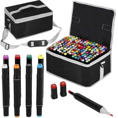 168tlg Farben Brush Pens Dual Marker Permanent Stift Kunst Filzstifte Markers