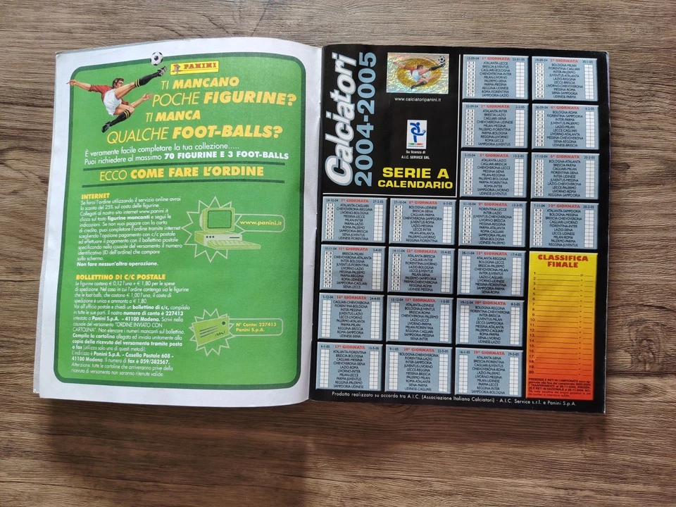 CALCIATORI PANINI 2004 05 2005 ALBUM FIGURINE COMPLETO OTTIMO + AGGIORNAMENTI - Immagine 3 di 4