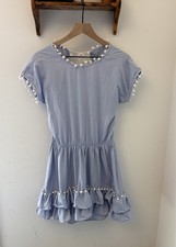 Peixoto Nissi Pom Pom Dress Size Small Boho Tassel Trim