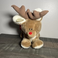 10in 1986 vintage Summit Collection REINDEER CHRISTMAS Decoration Rudolf PLUSH