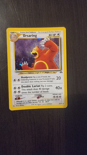 Pokémon TCG Ursaring Neo Discovery 15 Holo Unlimited Rare Card