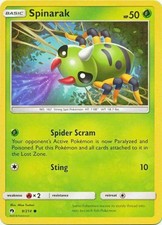 Pokemon TCG -  Spinarak - Lost Thunder - Uncommon - Rare - 9/214