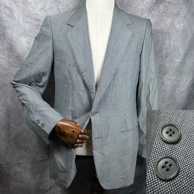 NEW Vintage Brioni Roman Style PINCIO Gray Wool Blazer Sport Coat Birdseye 42R