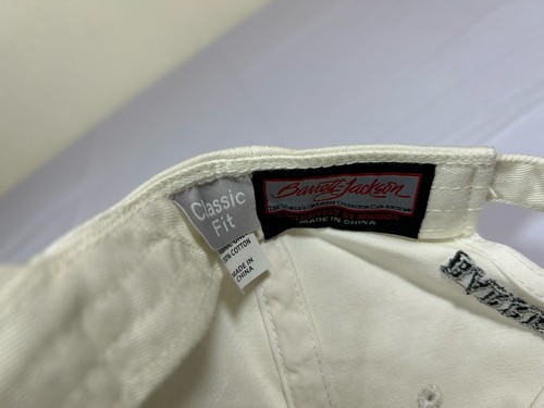 Barrett-Jackson Adjustable Strapback White Hat Cap - Picture 6 of 6