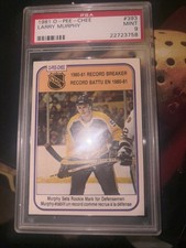 Larry Murphy RB 1981-82 O-Pee-Chee #393 OPC Los Angeles Kings Psa 9 Mint 
