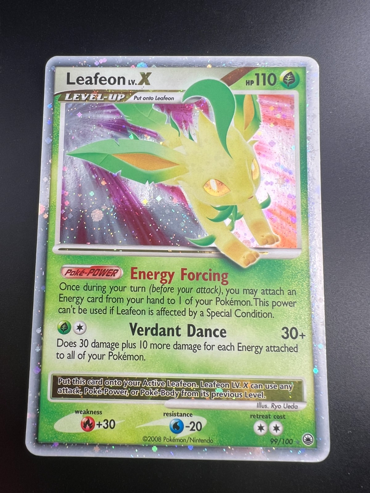 Leafeon Lv X - 99/100 - Pokemon Majestic Dawn Ultra Rare NM