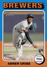 2024 Topps Heritage Abner Uribe #160 Milwaukee Brewers 3D