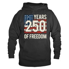 250 Years of American Independence Day US Flag 4th of July Patriotic Hoodie