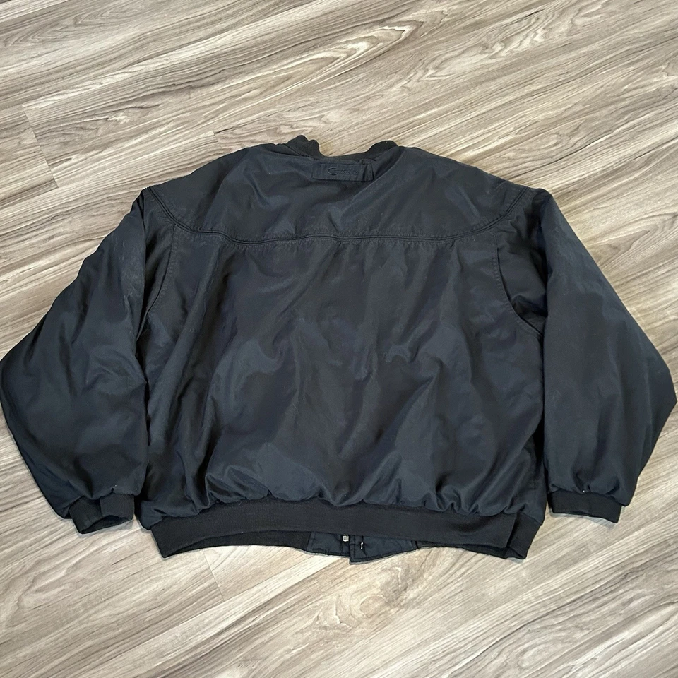 Chaqueta Bomber Vintage La Paz Catalina Negra Forrada a Cuadros Abrigo XL Para Hombre Años 90 Foto 4 de 4