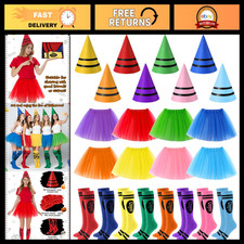24 Pcs Crayon Costume Set for Adults - Fun Group Halloween Costumes