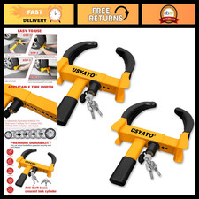 2Pcs Heavy Duty Wheel Lock - Adjustable Anti-Theft Tire Security for Trailers, C