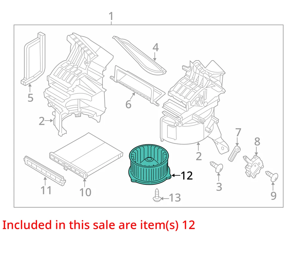 2015 Mazda Mazda 3 Heater AC Blower Motor OEM 46K Miles - LKQ414826784 - Image 4 of 4