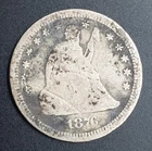 1876 CC Seated Liberty Quarter Dollar