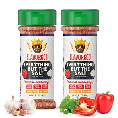 Everything But the Salt Seasoning Mix, 2 Bottles - All Natural Healthy Spice