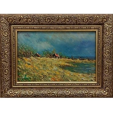 Seascape oil painting Original art Impressionism Realism painting 4x6 mini Art
