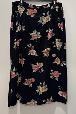 Vintage Pendleton Skirt Floral Lined Polyester Sz 16 Petite