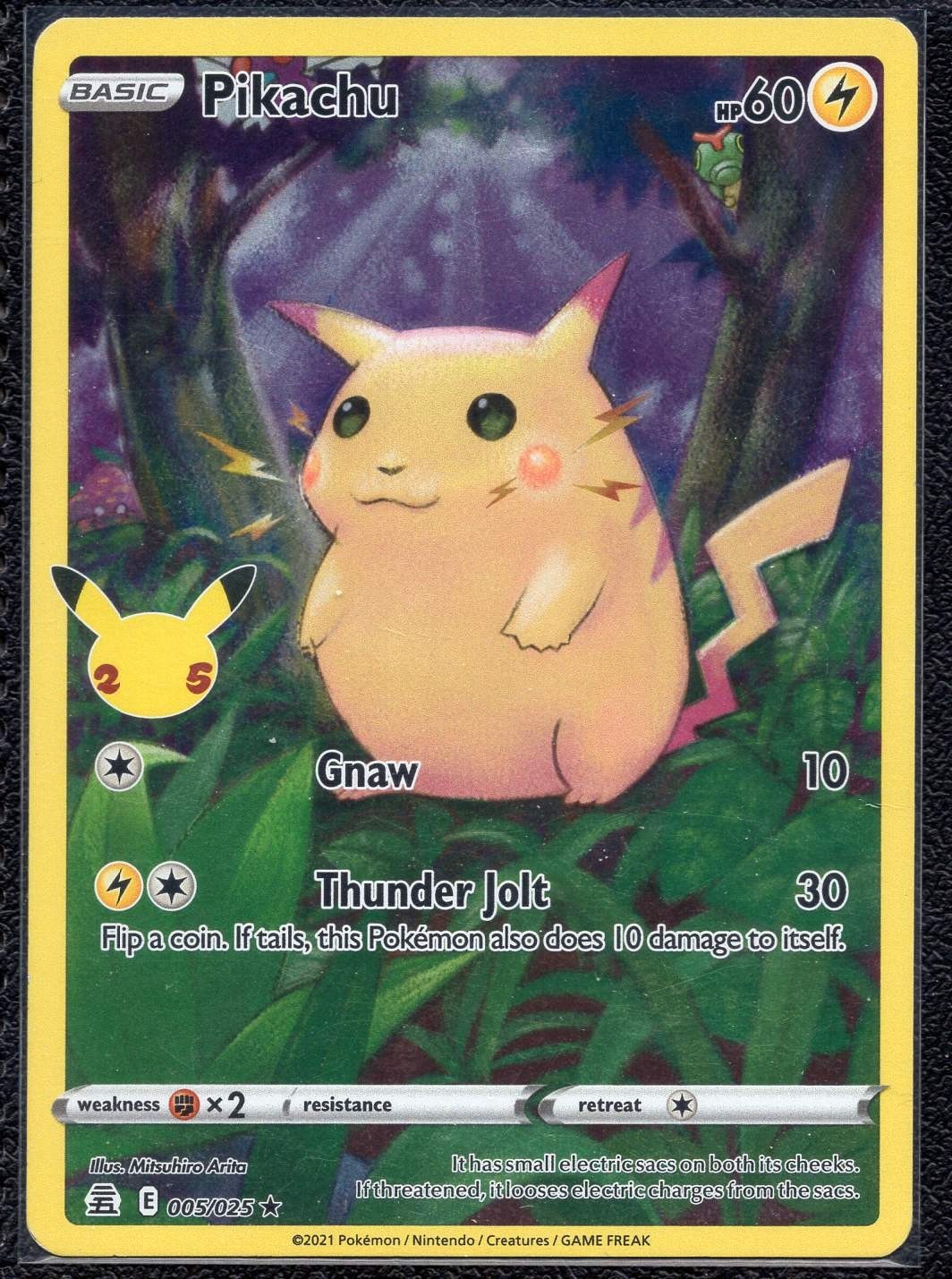 Pikachu 005/025 Holo Rare Pokemon Card Celebrations 25th Anniversary LP