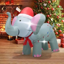Christmas Inflatable Elephant 4.5ft Festive Decoration Cute Design with mixed