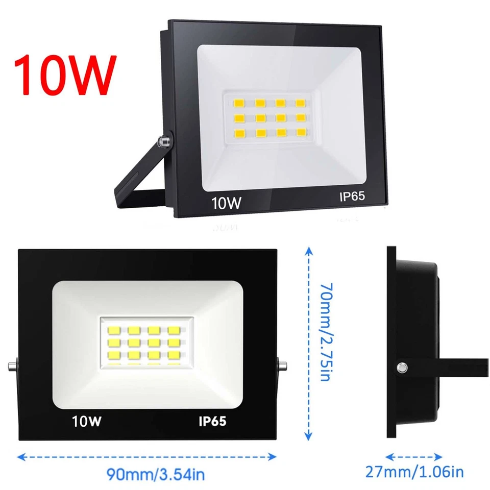 10W-500W LED Strahler Außen Fluter ohne/mit Bewegungsmelder Scheinwerfer IP65