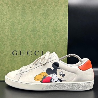 Disney x GUCCI collaboration sneakers, Mickey Mouse design, men's size: 26cm