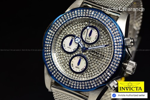 Invicta Men PRO DIVER 40mm Chronograph MOP DIAL CRYSTAL ACCENT Bracelet Watch - Picture 7 of 8