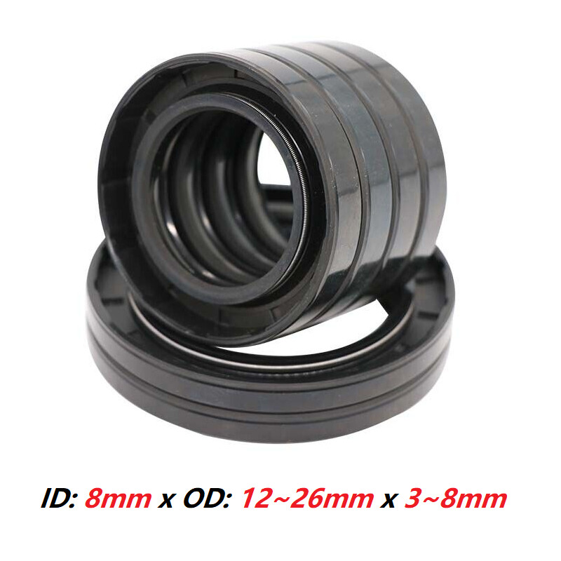 OIL SEAL - 8mm Inner Dia. Metric R23/TC Lip Arrangement NBR Rotary Shaft Seal