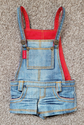 TTYA kurze Jeans-Latzhose für schmale MSD/Minifee/MSD BJD Puppen