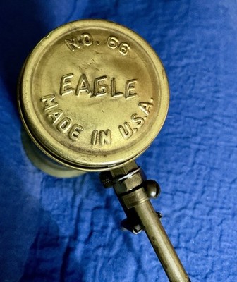 Vintage Brass Oiler Eagle 66 Finger Pump W/Rigid Spout.  Rare Find!!