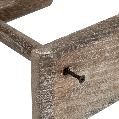 Soporte organizador de joyería estilo rústico de 2 niveles, soporte de joyería de madera barra en T, 8x4x9 - Imagen 7 de 10