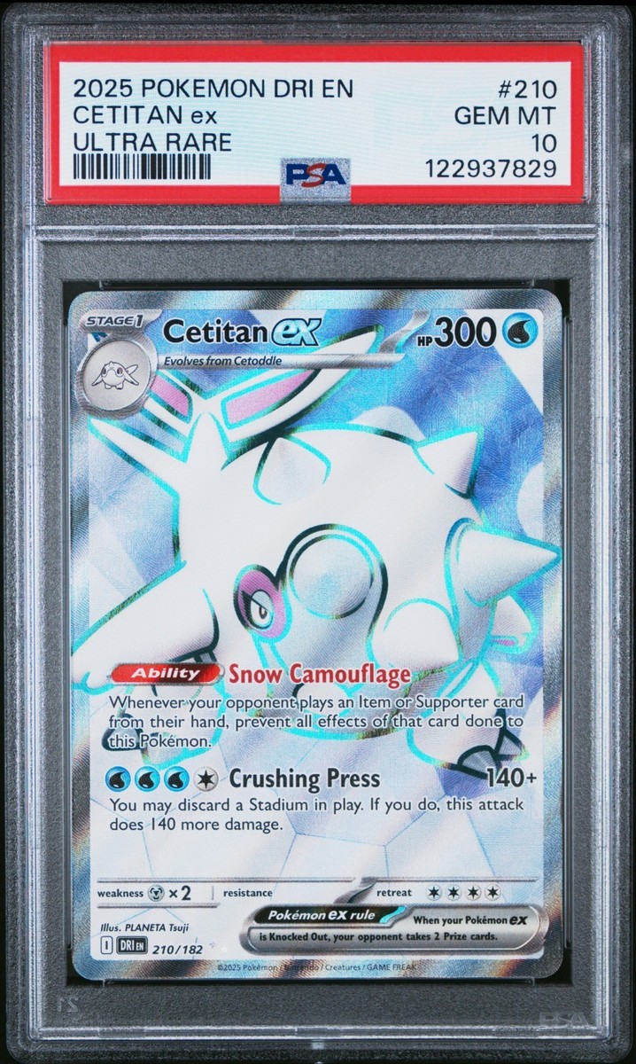 PSA 10 Cetitan ex 210/182 Destined Rivals DRI Pokemon Card | eBay