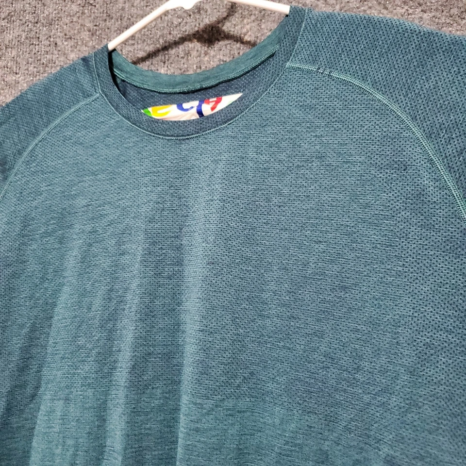 Camisa Lululemon Para Hombres XL Azul Teal Sin Costuras Atlética Informal Manga Larga Exterior Foto 2 de 4