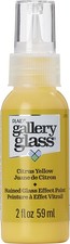 FolkArt Gallery Glass Paint 2oz-Citrus Yellow