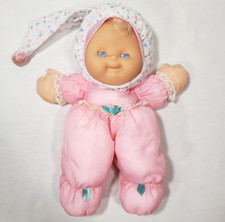 Puffalump Kids Baby Girl Plush Doll Snuggle Pink Pajamas Sleepy READ Vintage 90s