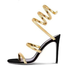 Ankle Strap Open Toe Narrow Band Women Sandals Thin High Heels Stripper Sexy