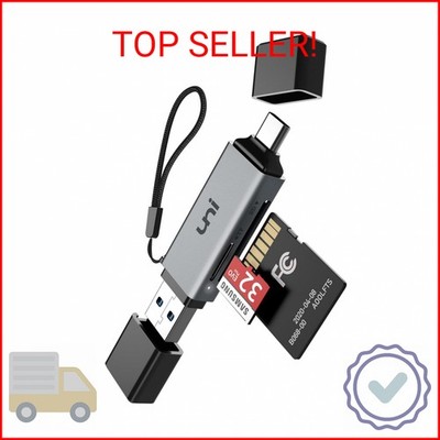 uni SD Card Reader, High-Speed USB C to Micro SD Card Adapter USB 3.0 Dual Slots