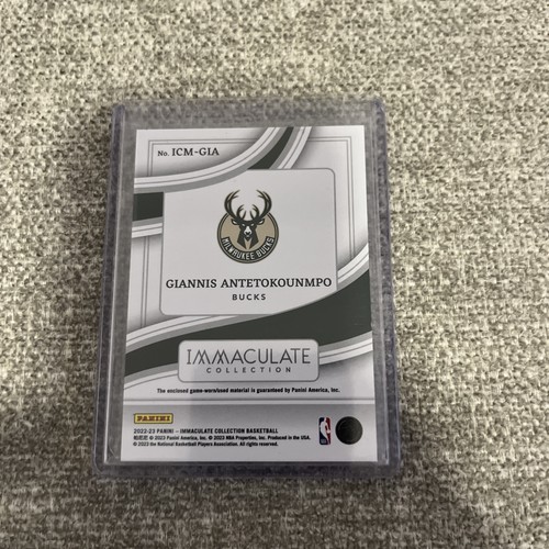 2022 PANINI IMMACULATE #ICM-GIA GIANNIS ANTETOKOUNMPO MATERIALS GAME USED PATCH - Picture 2 of 2