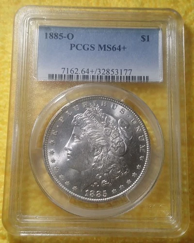 PCGS  / MS  - 64 + / 1885 O / MORGAN SILVER DOLLAR