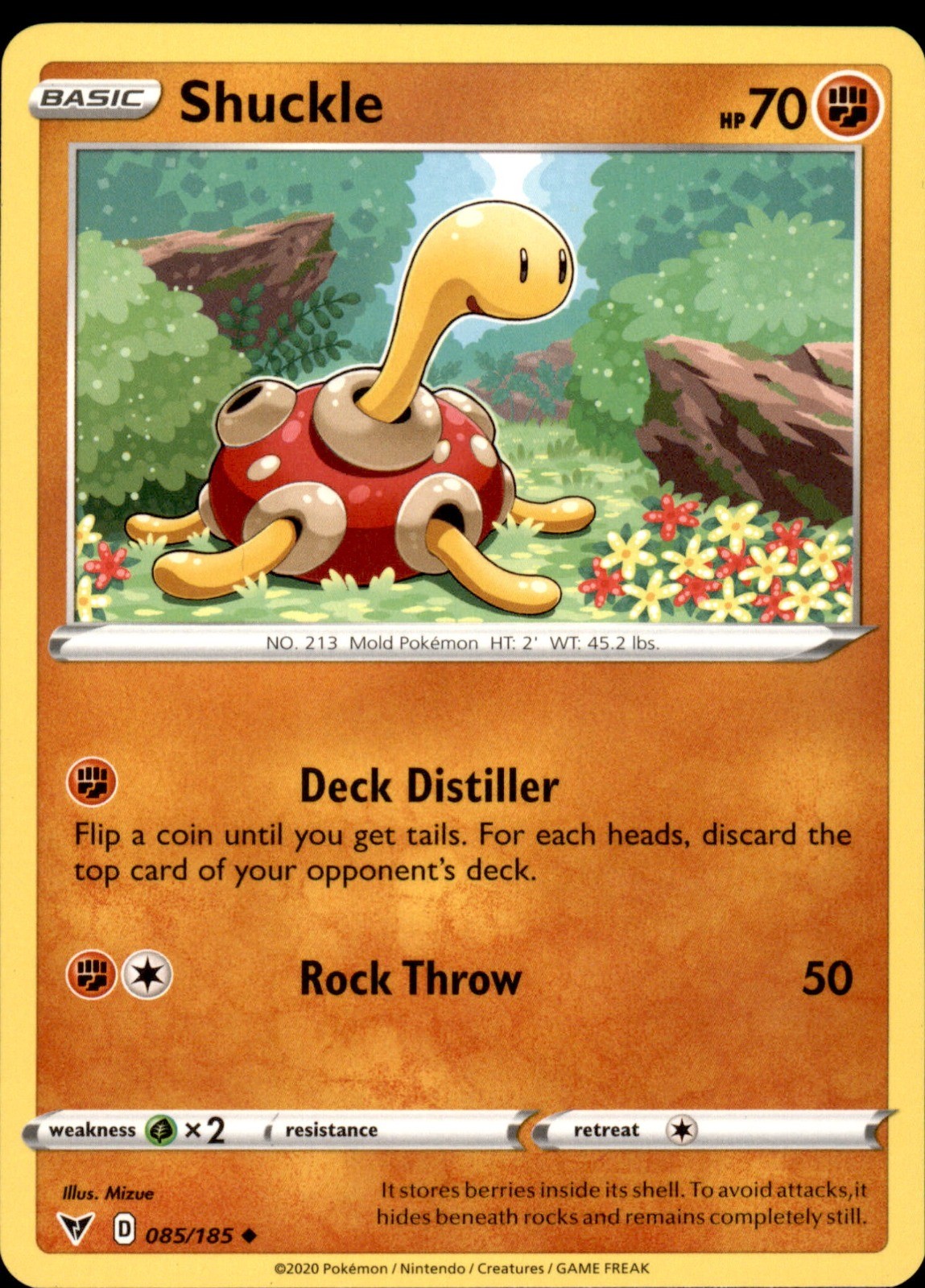 Shuckle 085/185 Uncommon - Pokemon SWSH04: Vivid Voltage