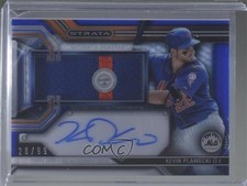 2016 Topps Strata Clearly Authentic Relics Blue 28/99 Kevin Plawecki Auto i6j