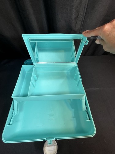 Caboodles Schminkkoffer türkis/mint Meer Schaum Organizer Spiegel 5626 für unterwegs Mädchen - Bild 10 von 17
