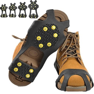 10 Studs Ice Climbing Crampons Snow Grips Anti Slip Shoe Boot Cleats Spikes*-%