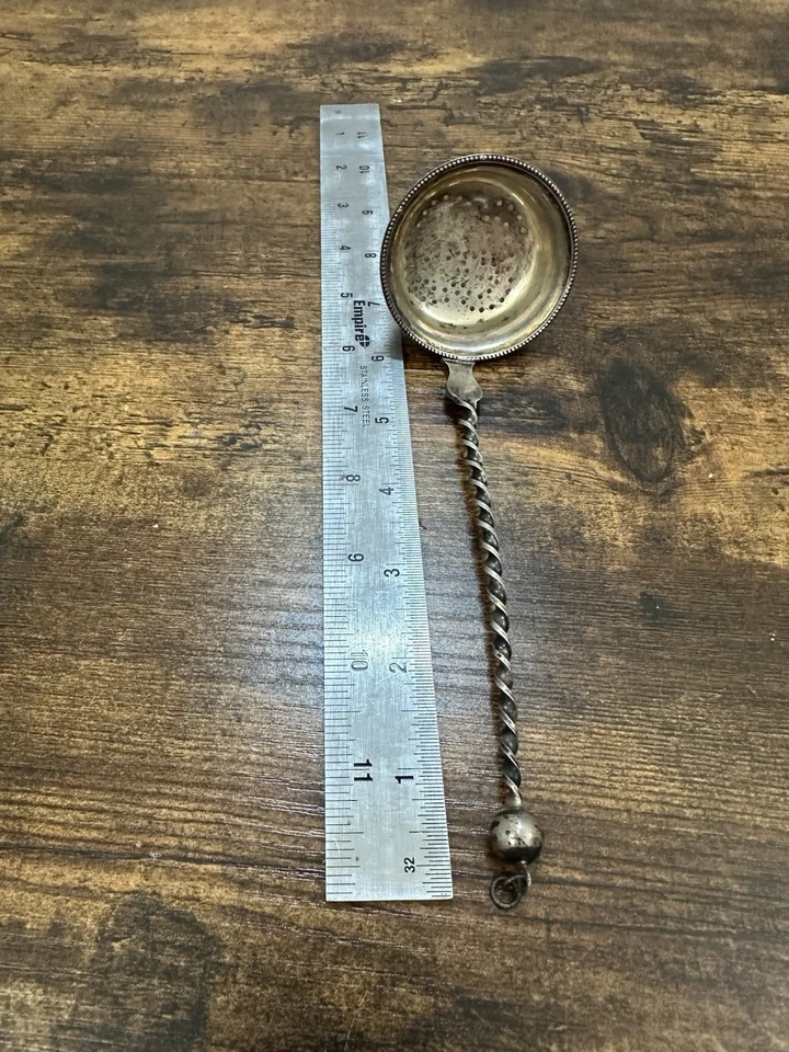 АНТИКВАРНЫЙ СЕРЕБРЯНЫЙ 830-х годов сахар SITFER ковш из чистого серебра Быстрая бесплатная доставка - Изображение 2 из 4