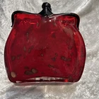 Vintage Murano Style Glass Vase Purse Glass Art Bowl Vase Art Mouth Blown RARE!