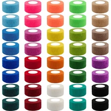 40 Rolls Self Adherent Wrap 1 Inch Self Adhesive Bandages Wrap Stretch Bandag...