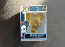 Funko Bitty Pop Disney Minnie Mouse Gold Figure Rare 1/32