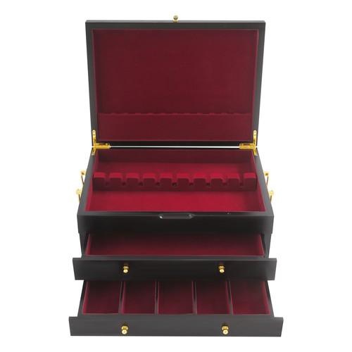Wooden Silverware Chest Silverware Storage Box Silverware Case With Handle - Picture 13 of 20