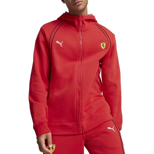 PUMA Scuderia Ferrari Race Full Zip Hoodie Mens Red Casual Athletic Outerwear 62 - product listing photo