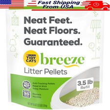 Non Clumping Cat Litter Pellets Low Dust Odor Control Easy Scooping 3.5 lb New