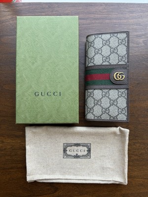Gucci Monogram Web Ophidia Long Wallet