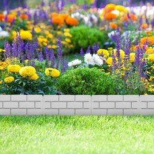 Plastic Picket Fence Front Garden Flowerbed Border Edging Borders for